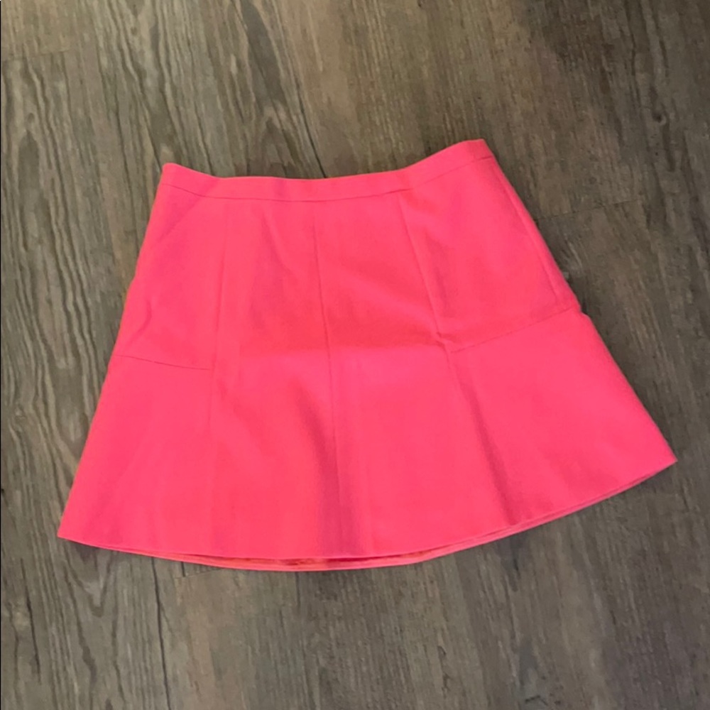 JCrew hot pink flare skirt